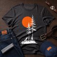 thumbnail image 3 of Jollimate Mountain Pine Sun Graphic Shirt, Vintage Nature Art Tee, Men's Outdoor Short Sleeve, 3 of 6