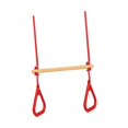 thumbnail image 2 of koolsoo Swing Bar with Gymnastic Rings Adjustable for Family Fun Get Togethers Games red, 2 of 9