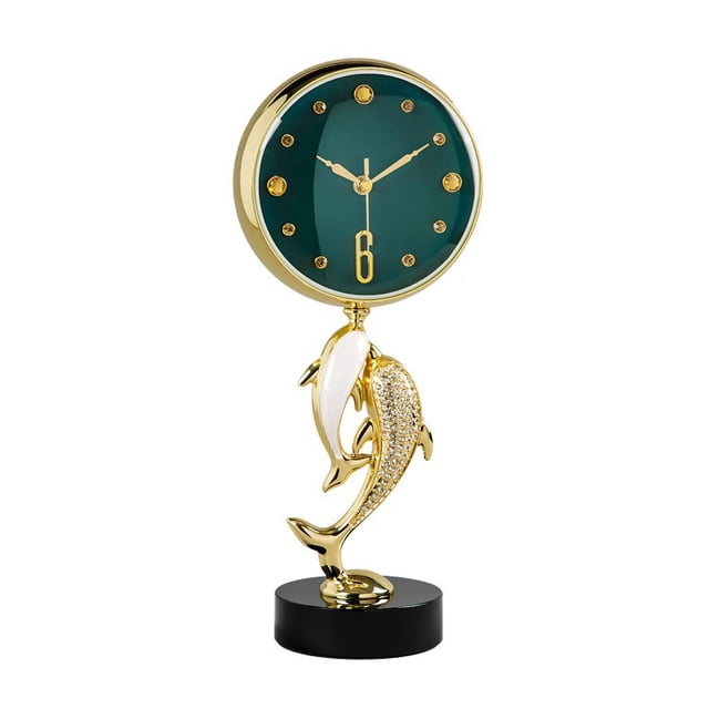 Bedroom Clock Rhinestone Seat Clock Living Room Desktop Clock Office Clock Mantel Clock Desk Clock Home Decorative Sitting Clock Pendulum