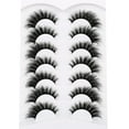 thumbnail image 6 of Changmaius  False Eyelashes Fluffy Cat Eye Look 8D Crossed Wispy Natural Faux Mink Lashes Fake Eyelashes 7 Pairs Pack, 6 of 9