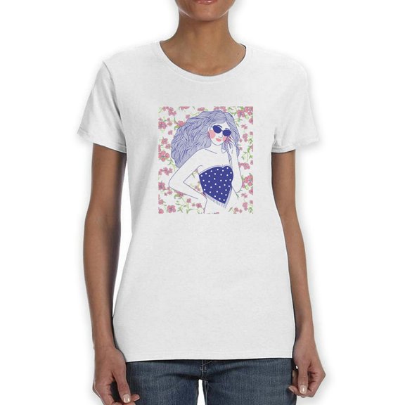 Fashion Woman. T-Shirt Women -Smartprints Designs, Female Medium