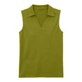 thumbnail image 4 of Summer Collared Tank Tops Plus Size Sleeveless Golf Polo Shirts Casual Loose Fit Womens Golf Polo Shirt Sleeveless Seamless Shirts Women's Sleeveless Polo Shirts Womens Cute Tank Tops, 4 of 7
