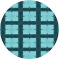 thumbnail image 1 of Ahgly Company Machine Washable Indoor Round Transitional Blue Diamond Blue Area Rugs, 3' Round, 1 of 7