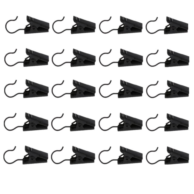 Clips De Cortina Para Trabajo De 20 Piezas Con Abrazaderas De De Gancho Clips De Gancho Negro