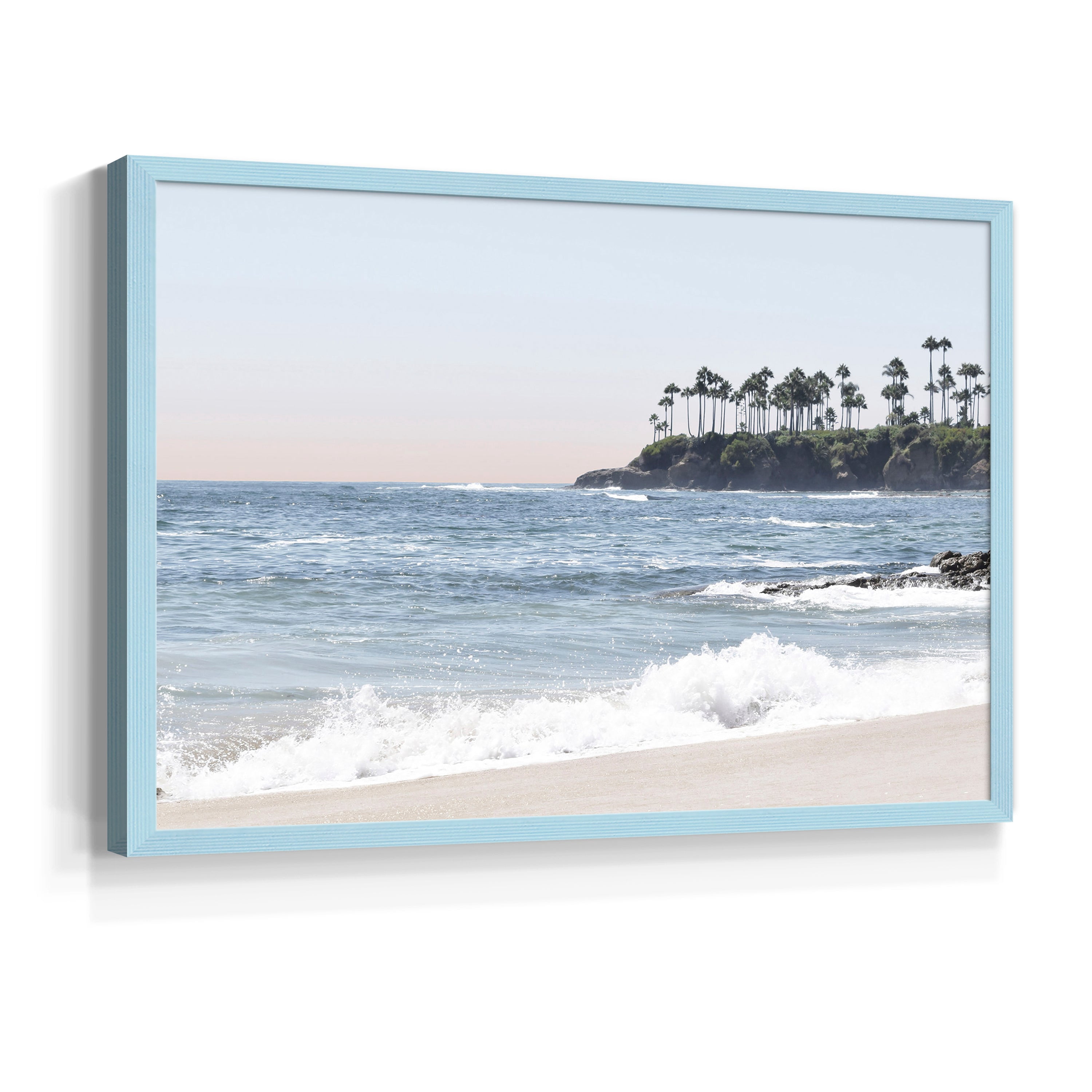 Distant Palms by Natalie Carpentieri - Restickable Framed Giclée Print