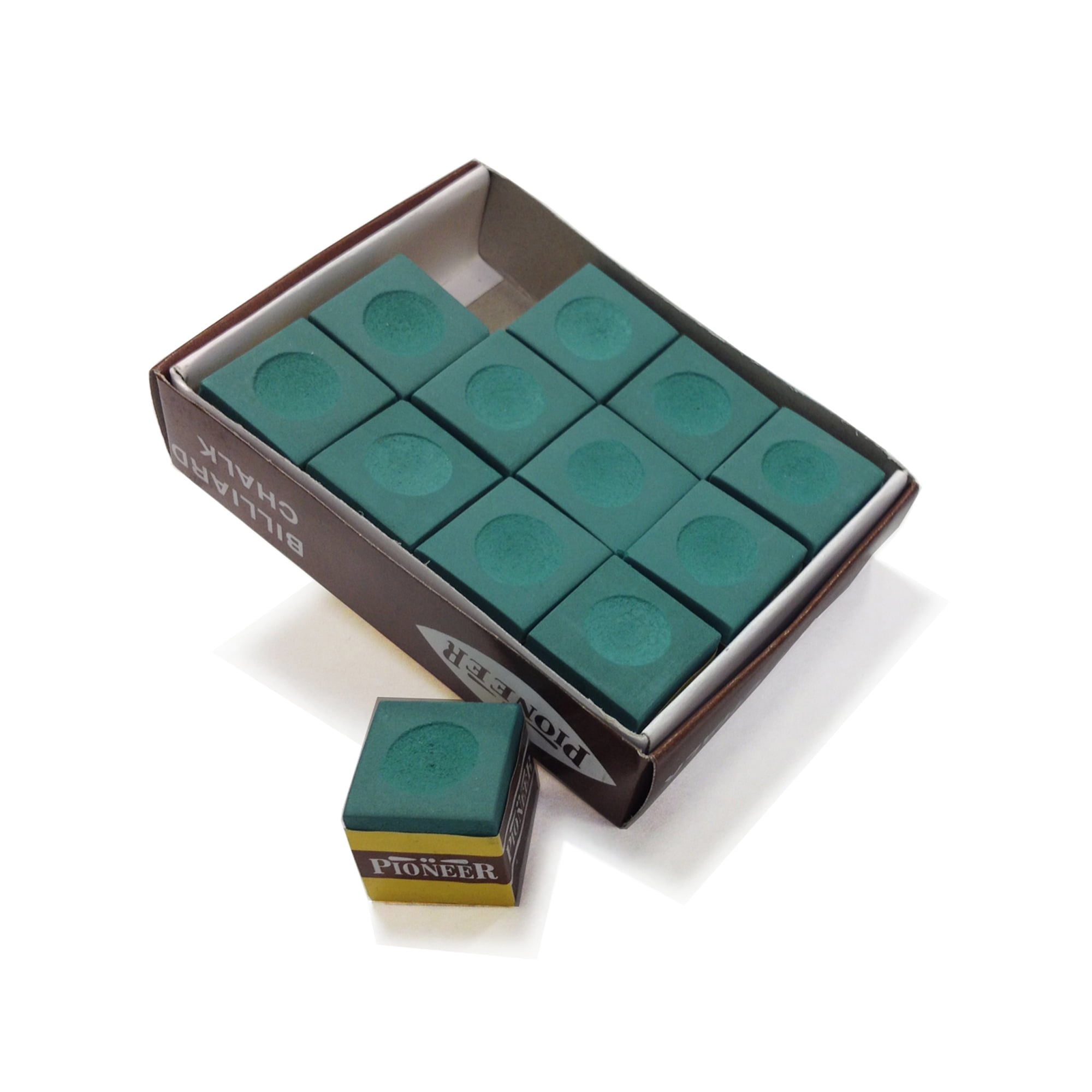 pool chalk pioneer box of 12 pieces colour Green snooker 