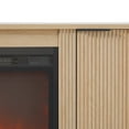 thumbnail image 3 of Walker Edison Modern Reeded 60” Fireplace TV Stand - Coastal Oak, 3 of 18