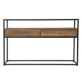 thumbnail image 2 of HomeRoots 402389 48 in. Glass Frame Console Table with Storage, Clear & Black, 2 of 3