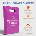 thumbnail image 4 of OPTIPAK Plastic Bags with Handles 16x18 Merchandise for Small Business,Die-Cut Retail Shopping & Boutique Bags,Gifts and Adult Goodie Bag,Vendor Event and Tradeshow Supplies,Make someone smile today, 4 of 6
