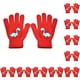 thumbnail image 1 of Minnieouse 1 par de guantes de invierno para niños, guantes para niños, cubiertas para dedos artesanales, rojo 10piezas Rojo Minnieouse CBP342497, 1 of 5
