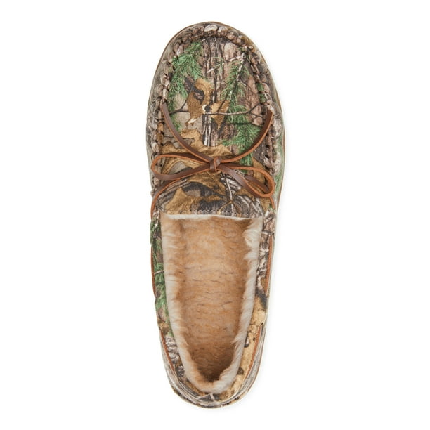George Men's Genuine Suede Camo Moccasin Slippers Walmart - Main Image