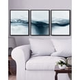 thumbnail image 4 of SHENIFY Blue and Grey Abstract Wall Art Modern Minimalist Painting Decor Graffiti Artwork 11x14in3pcs Black Framed, 4 of 5