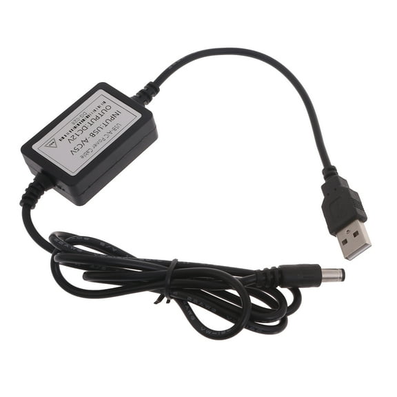 USB to USB 5V to 12V 5.5 x 2.1mm Power Supply Cable for LED Strip Lights Router Charging Cord 115CM