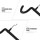 thumbnail image 3 of GOOHOCHY 4pcs ganchos de pared perforados ganchos pesados ​​ganchos de palanca de pegado de pegado Pantalla de ganchos, 3 of 7
