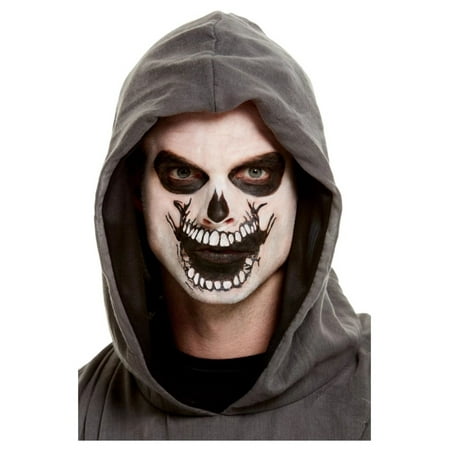 White Skeleton Mouth Face Unisex Adult Halloween Makeup Kit Costume Accessory - One