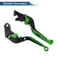 thumbnail image 3 of Palancas de freno y embrague cortas y largas únicas para Honda Rebel/CMX 500/300 2017-2021, palanca de freno ajustable de aleación de aluminio, mango negro extremo verde, 3 of 5