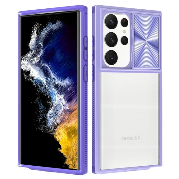 For Samsung Galaxy S23 Ultra Phone Case,Shockproof Luxury Rugged Full Body Slide Camera Case，Silm Stand Case Cover