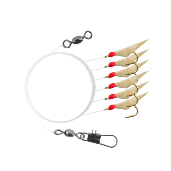 Tsunami Sabiki Fishing Rig Iridescent Red Head