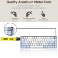 thumbnail image 7 of Artyond Compact Mechanical Gaming Keyboard, QMK/VIA Programmable Hot-Swappable Volume Knob, 32-bit ARM4 Chip, with RGB Backlight 68 Keys USB-C Aluminum Frame Keyboard for Games/PC/Mac, Light Blue, 7 of 7