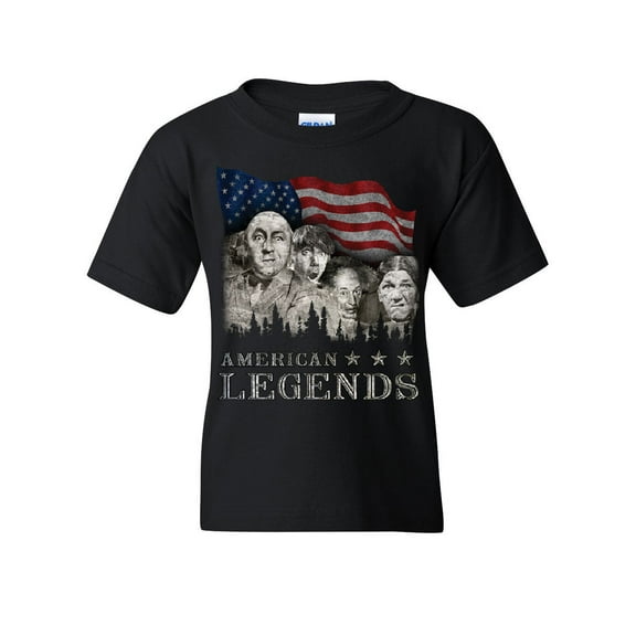 Tee Hunt Rushmorons The Three Stooges Youth T-Shirt Mount Rushmore Funny Parody Kids Tee