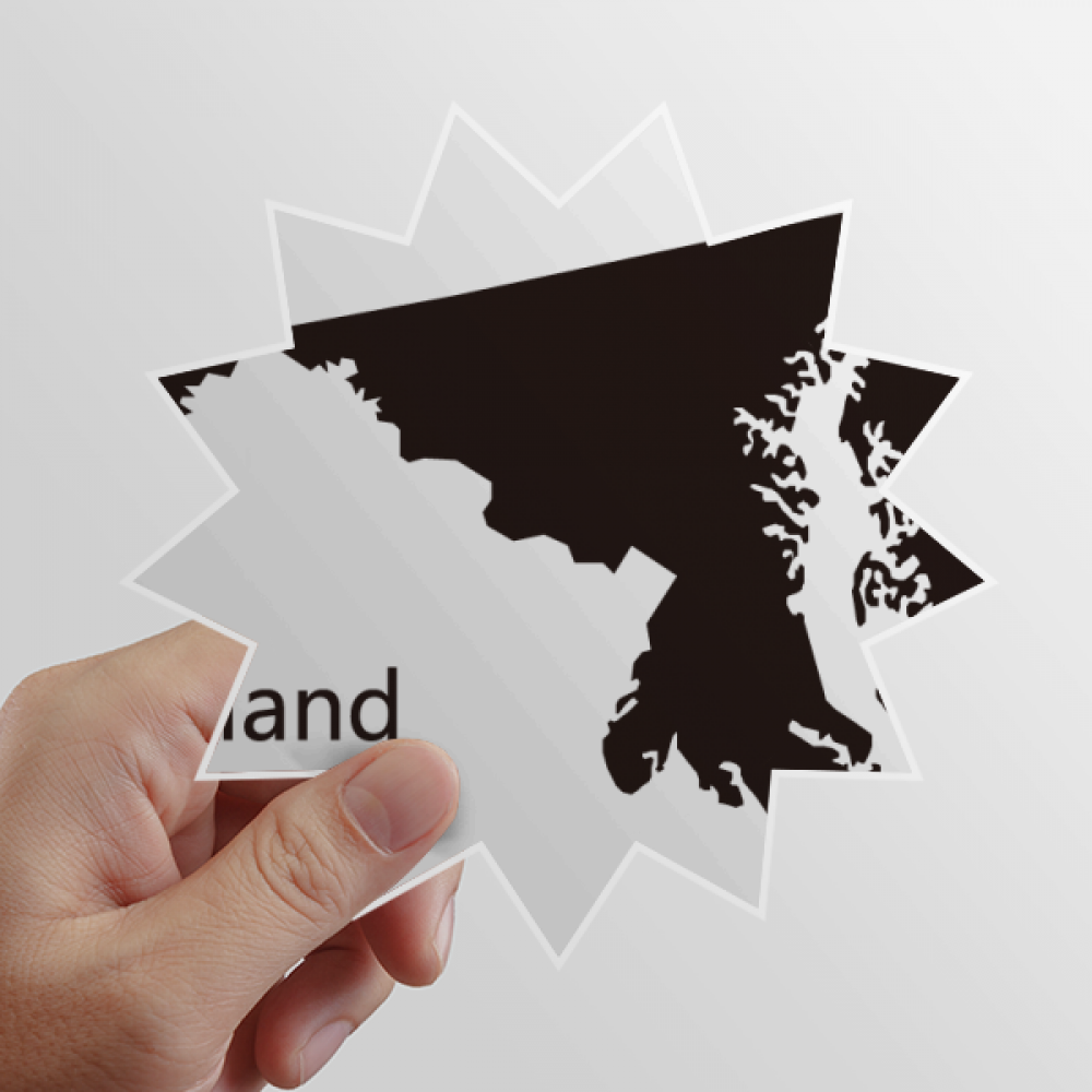 land America USA Map Outline Sun Vinyl Sticker Luggage Graffiti Flower