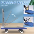 thumbnail image 7 of Platform Cart, Industrial Dolly Cart Heavy Duty, Platform Hand Truck Push Cart, Commercial Flatbed Cart with Swivel Wheels, 660Lb Capacity, 7 of 7