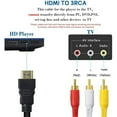 thumbnail image 2 of HDMI to RCA, HDMI to 3RCA Decoder HD Conversion Cable, Red Yellow White Audio Video Cable Adapter for TV HDTV DVD - 1.5m, 2 of 4