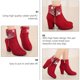thumbnail image 4 of EeaseMX 1 par de delicadas botas de tacón para otoño e invierno para mujer, botines cortos para boda, 4 of 7