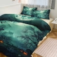 thumbnail image 3 of Quilt Cover Set Fashionable Printed Bedding Covers with Pillowcase Home Textiles, Halloween Night Spooky Twin (68"x86"), 3 of 5