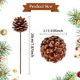 thumbnail image 2 of 10 Pieces Christmas Pine Cones Decorations Picks,Happon 7.87inch Pine Cone for Xmas Tree Garland Wreath Ornaments Pinecones Decorating Winter Holidays Home, 2 of 7