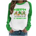thumbnail image 2 of Tponi St Patricks Day Shirts Crew Neck Top Long Sleeve Shamrock Multicolor Saint Patricks Day Shirts Clearnce M, 2 of 4
