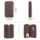 thumbnail image 2 of Estuche de cuero genuino para relojes, caja de viaje para 2 relojes, 2 of 4