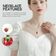 thumbnail image 4 of OUNONA 1Jgo Collar Con Colgante De Fresa Y Aretes Colgantes De Inoxidable Para Mujer, 4 of 7