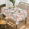 thumbnail image 2 of Fall Tablecloth 70x70 Inch Round, Hello Autumn Harvest Thanksgiving Colorful Graffiti Table Cover for Party Picnic Dinner Decor, 2 of 6