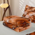thumbnail image 5 of Homewish Orange Marble Zipper Full Size Comforter Sets with Fitted Sheet and 2 Pillowcases,Gold Metallic Zipper Bedding Set,Light gray Reversible,4-Piece, 5 of 7