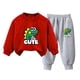 thumbnail image 1 of Odeerbi 3-10 Años Niños Niñas Conjuntos Sudaderas Algodón Dinosaurio Cuello Redondo Sudaderas Pantalones Sudadera Conjunto Dos Piezas Niños Sudadera Suelta, 1 of 3