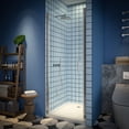 thumbnail image 3 of Classy 30 Inch Shower Doors Semi-Frameless Nickel Glass Pivot Door with Handle 30-32" W X 72" H, 3 of 28