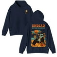 thumbnail image 4 of Unisex Hoodie with Dracula Pattern "Undead But On Vacation" - Fun Halloween Style for Men and Women., 4 of 6