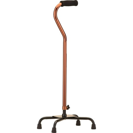 Quad Cane with Large Base, Bronze, 3 Pound, Quad cane has a lightweight design and low center of gravity combine for greater stability and.., By NOVA Medical