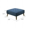 thumbnail image 5 of Artum Hill Hama Navy Peacock 31.9" Wide Upholstered Square Ottoman, 5 of 5