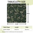 thumbnail image 2 of Dark Green Camo Classic Shapes Pattern Square Fitted Tablecloth with Elastic Edge,Square Table Cover,Washable Elastic Table Cover for Home Kitchen Party Decor 36"x36", 2 of 6