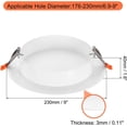 thumbnail image 2 of 9-Inch Spring Mount Ceiling Cover Plates, Recessed Light Trim Wall, Downlight Hole Cap Decorative Panel with Buckle Fit 6.9-9inch Round Hole Ceiling Openings, White 2 Pack, 2 of 6