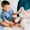 Baby GUND Official Animated Flappy the Elephant Stuffed Animal Baby Toy Plush for Baby Boys and Girls, Gray, 12 (Song Styles May Vary)