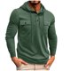 thumbnail image 2 of pstuiky manga larga para hombre, Sudadera con capucha para hombre, con botones sólidos, para entrenamiento, con múltiples bolsillos, para deportes al aire libre Tops casuales para hombres m, 2 of 7