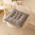 thumbnail image 6 of Extra Thick Non-Slip Seat Cushion - Polyester Chair Pad for Home Kitchen Office Dining Balcony - Comfortable for Hard Chairs (Gray, 15.75"x15.75"), 6 of 6