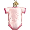 thumbnail image 3 of Old World Christmas Collection Glass Blown Ornaments for Christmas Tree, Pink Baby Onesie, 3 of 7