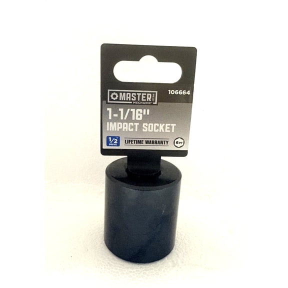 Master Mechanic 1/2' Drive 1-1/16" Impact Socket item 106664 standard depth impact socket