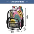 thumbnail image 4 of PVC Transparent Backpacks Clear Backpack for Travel and Outings Colorful Tropical Leaves, 4 of 7