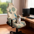 thumbnail image 4 of FUIALDOLG Stretch Armrest Chair Protector Bright Boho Mandala Flower Birds Gaming Chair Cover Non Slip Scratch Proof Computer Chair Slipcover Washable Slipcovers for Home,Office, 4 of 9