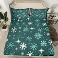 thumbnail image 2 of Castle Fairy Female Men Women Christmas Xmas 4pcs Bed Sheets,Happy Winter Xmas King Sheets,Green White Super Cozy Sheet Set,Luxury Bedroom Decor, 2 of 7